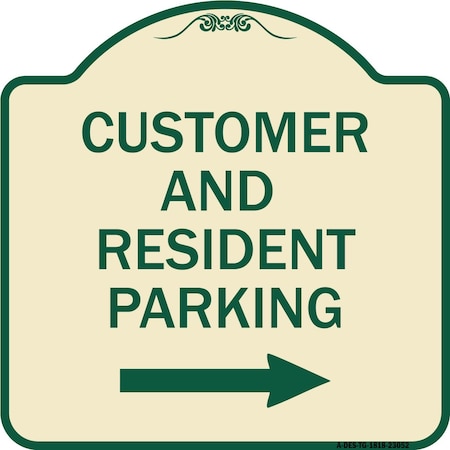 Signmission Reserved Parking Customer and Visitor Parking Heavy-Gauge Aluminum Sign, 18" x 18", TG-1818-23052 A-DES-TG-1818-23052